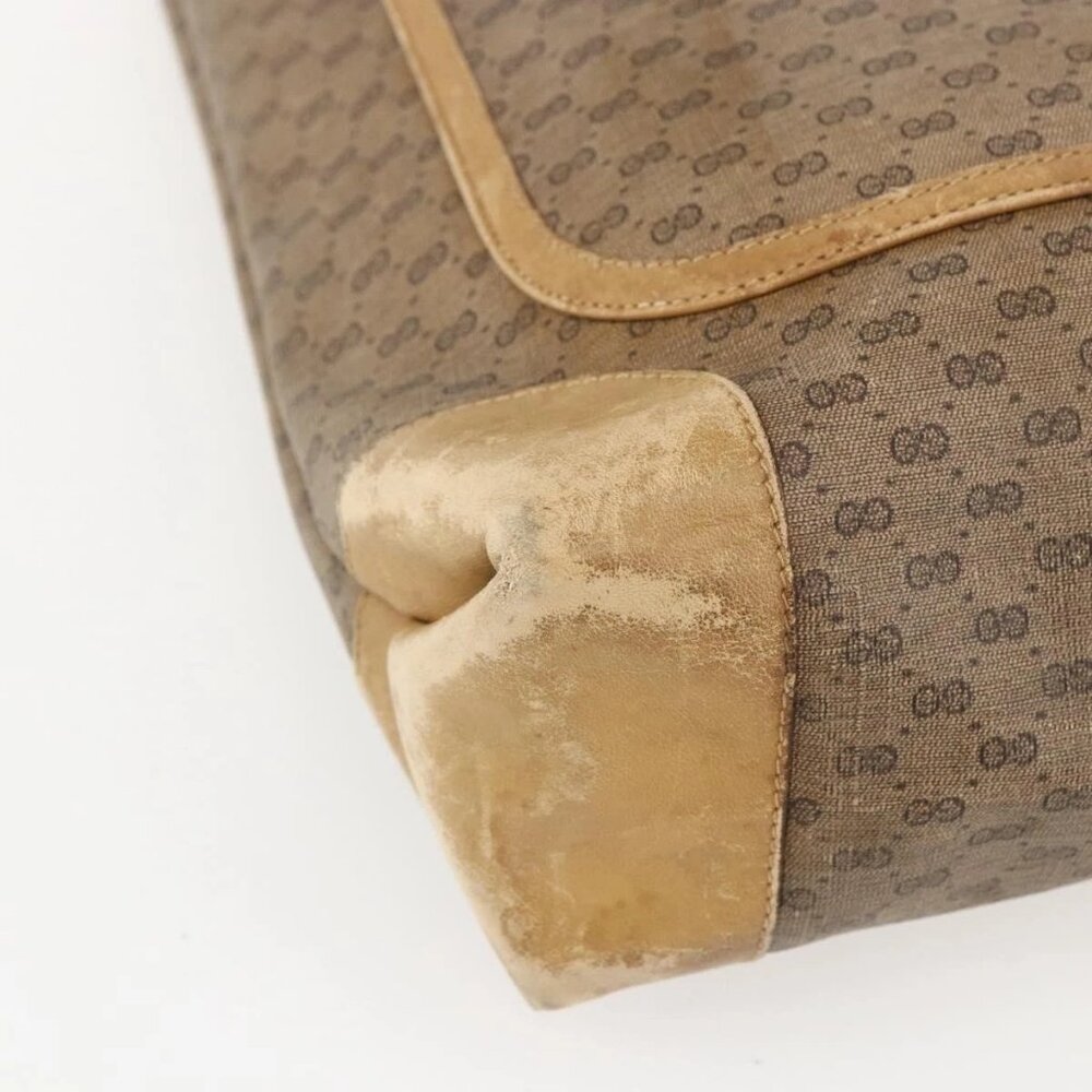 GUCCI Micro GG Supreme Web Sherry Line Bag PVC Beige 002 904 0223 Auth 156847 - Picture 5 of 16